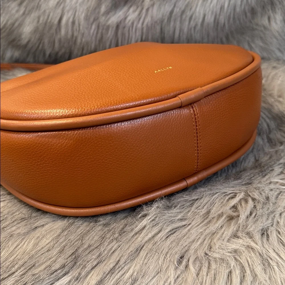 AALLYN Brown Leather Crossbody Bag
